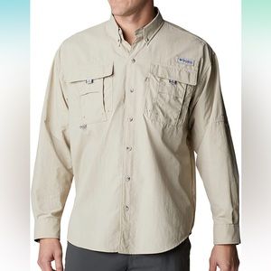 Columbia PFG XXL Vented Button Down - khaki